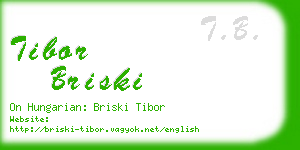 tibor briski business card